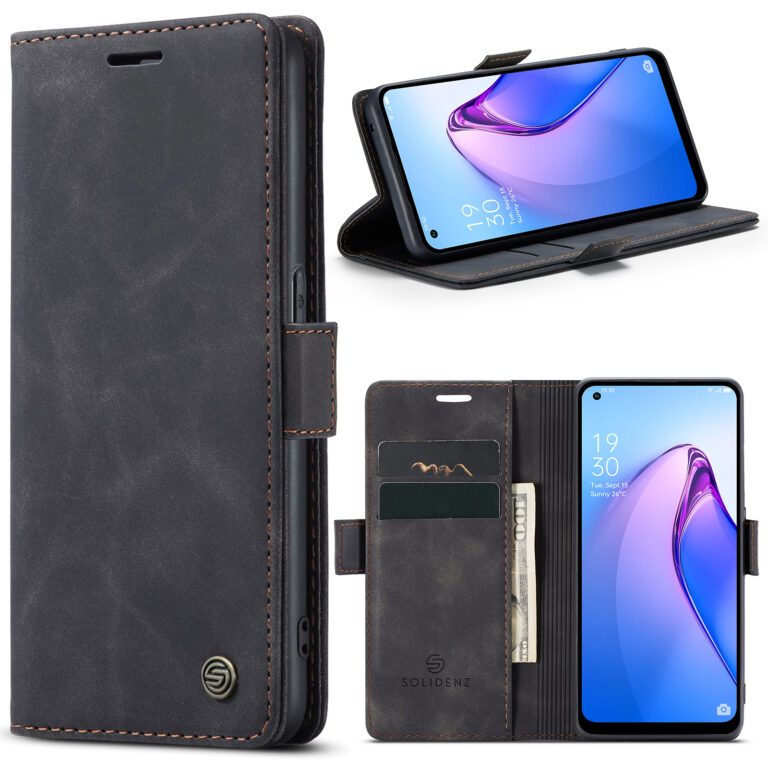 Solidenz Urban Book Oppo Reno8 5G hoesje - Zwart