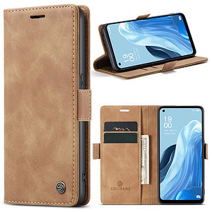 Solidenz Urban Book Oppo Reno8 Lite hoesje – Bruin