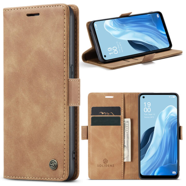 Solidenz Urban Book Oppo Reno8 Lite hoesje - Bruin