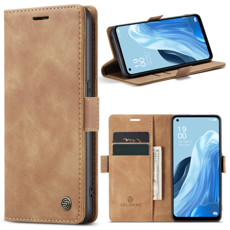 Solidenz Urban Book Oppo Reno8 Lite hoesje - Bruin