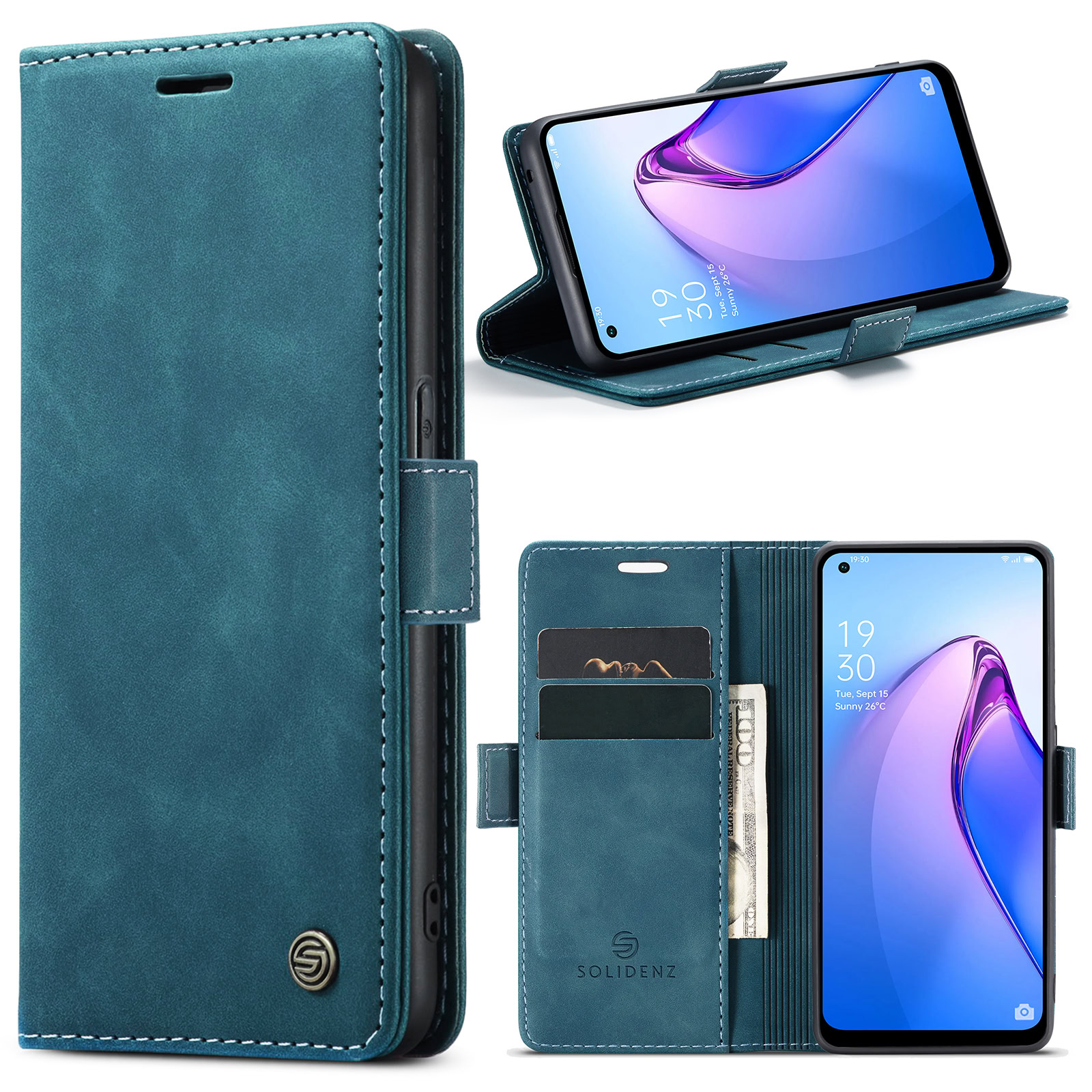 variatie Solidenz Urban Book Oppo Reno8 Pro hoesje – Blauw