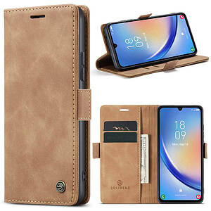 Solidenz Urban Book Samsung A34 hoesje - Bruin 1