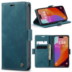 Solidenz Urban Book iPhone 15 Pro hoesje - Blauw