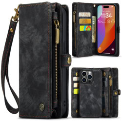 Solidenz Urban Wallet iPhone 14 Pro Max hoesje - Zwart