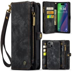 Solidenz Urban Wallet iPhone 15 hoesje - Zwart