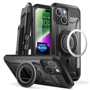 Supcase UBMag iPhone 15 hoesje met screenprotector – Zwart