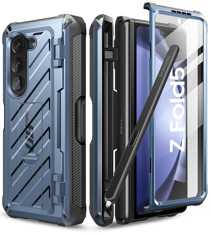 variatie Supcase UBPro met screenprotector en penhouder Samsung Z Fold5 – Icy Blue