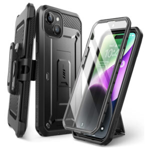 Supcase 360 Backcase hoesje met screenprotector iPhone 15 – Zwart