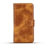 Solidenz Moda Book iPhone 14 Pro Max echt leren hoesje - Lichtbruin