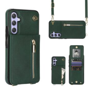 Solidenz Fashion Wallet hoesje met koord Samsung Galaxy A54 - Groen