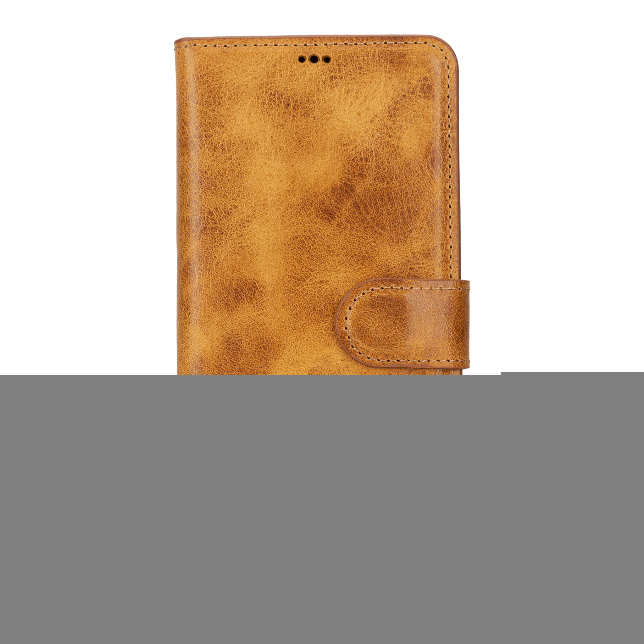 Solidenz Moda Book Samsung A53 echt leren hoesje - Lichtbruin