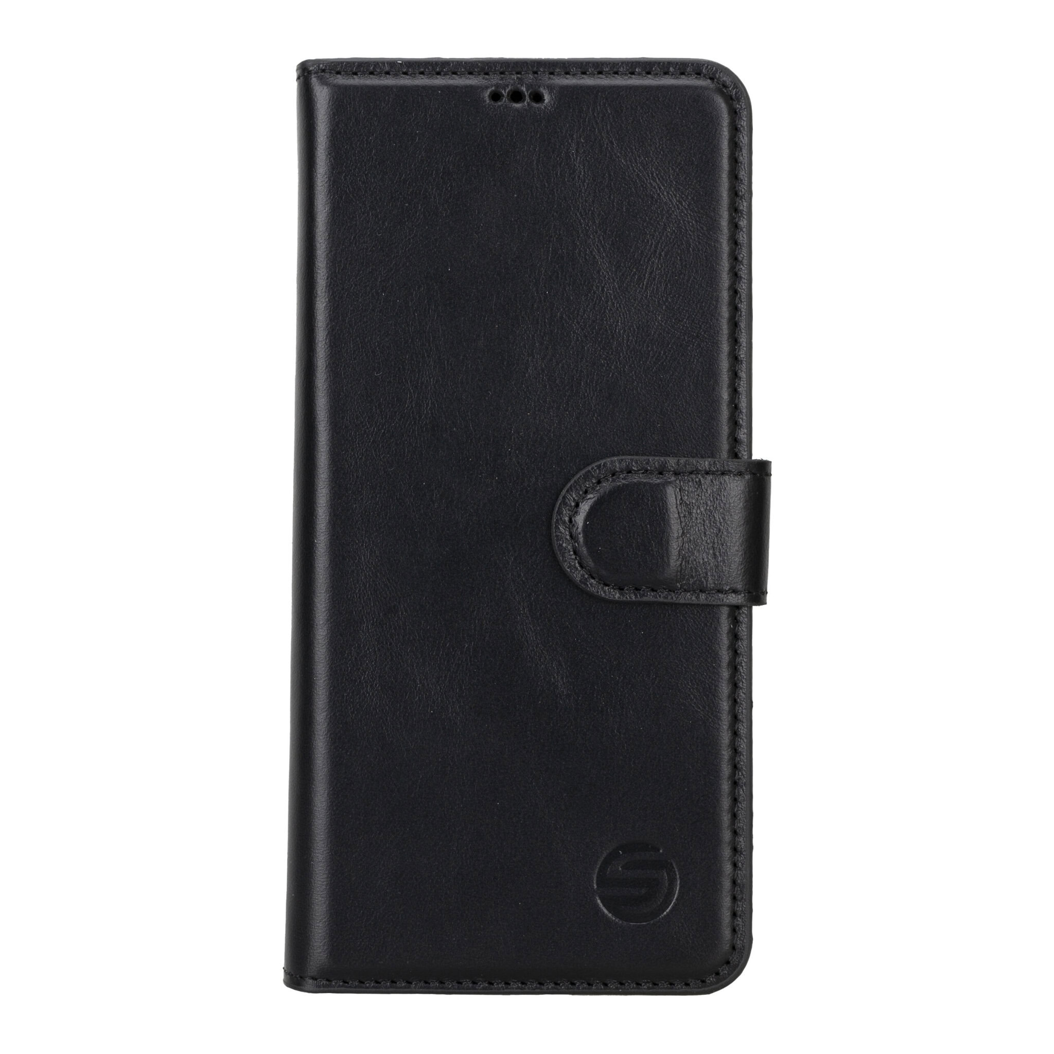 Solidenz Moda Book Samsung A53 echt leren hoesje - Zwart