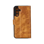 Solidenz Moda Book Samsung A54 echt leren hoesje – Lichtbruin - 1