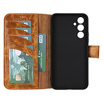 Solidenz Moda Book Samsung A54 echt leren hoesje – Lichtbruin - 3