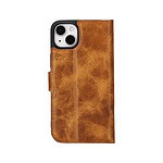 Solidenz Moda Book iPhone 15 Plus echt leren hoesje - Lichtbruin - 1