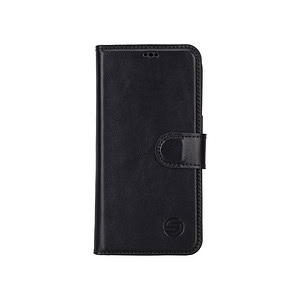 Solidenz Moda Book iPhone 15 Pro echt leren hoesje – Zwart