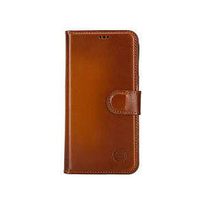 Solidenz Moda Book iPhone 14 echt leren hoesje – Bruin