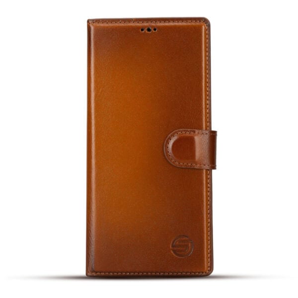 Solidenz Moda Book Samsung Galaxy Z Fold 7 echt leren hoesje - Bruin