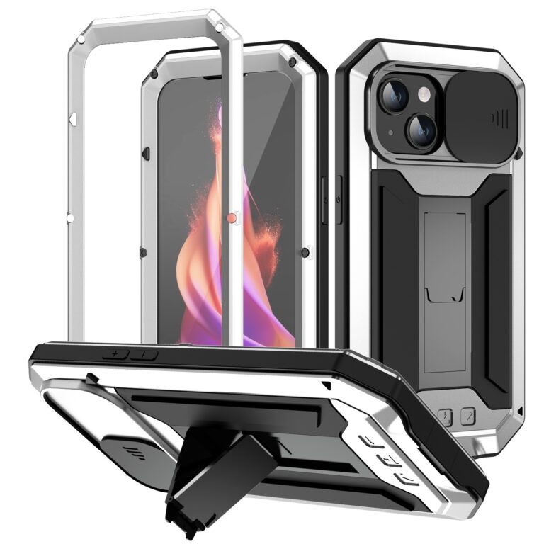 Stofdicht metalen hoes iPhone 15 Plus - Zilver