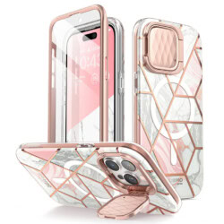 Cosmo iPhone 15 Pro Max Mag Case met Screen protector - Marmer