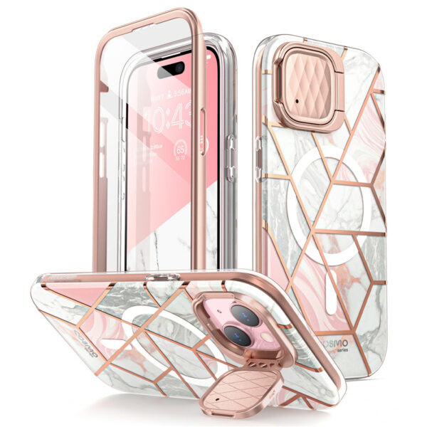 Cosmo iPhone 15/14/13 Mag Case met Screen protector - Marmer