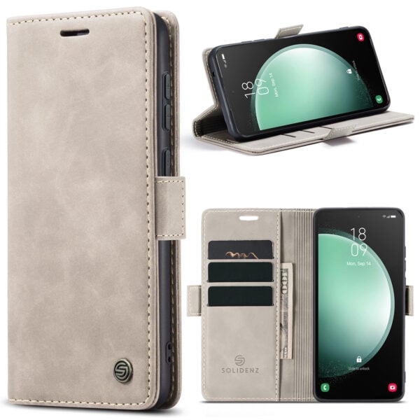Solidenz Urban Book Samsung Galaxy S23 FE hoesje - Beige