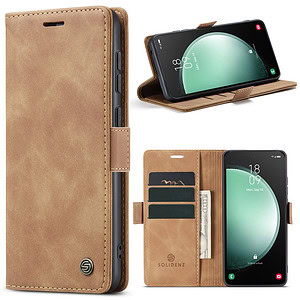 Solidenz Urban Book Samsung Galaxy S23 FE hoesje - Bruin 1