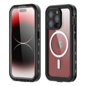 Volledig waterdicht en stofdicht hoesje iPhone 15 Pro - Magnetische ring 1