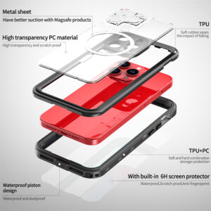 Volledig waterdicht en stofdicht hoesje iPhone 15 Pro - Magnetische ring 2