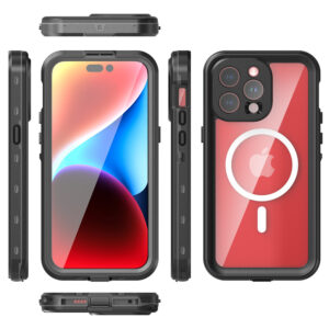 Volledig waterdicht en stofdicht hoesje iPhone 15 Pro - Magnetische ring 3