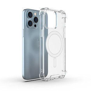 Stevig transparant iPhone hoesje met magnetische werking 1