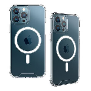 Stevig transparant iPhone hoesje met magnetische werking 2