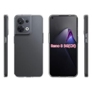 Transparant siliconen Oppo Reno8 5G hoesje 2