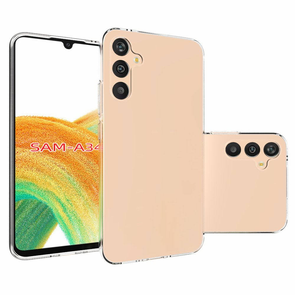 Transparant siliconen Samsung A34 hoesje 1