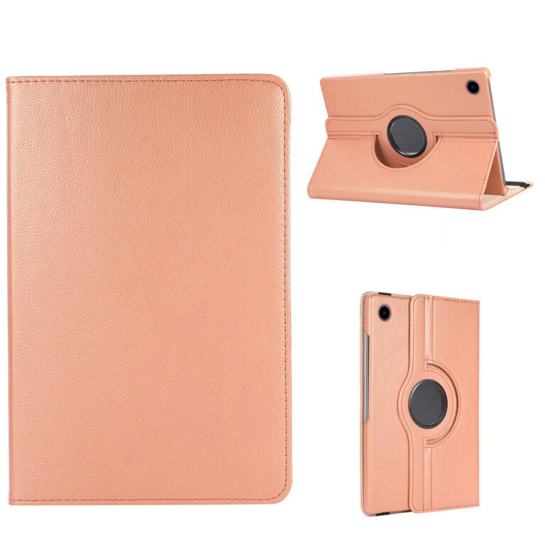 Samsung Galaxy Tab A9 hoes - Hoesje - Case Cover - Bookcase - 360 Draaibaar - Roterend - Met Standaard - Beschermhoes Tab A9 - Rosegoud