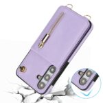 Solidenz Fashion Portemonnee hoesje met koord Samsung Galaxy S25 - Violet - 3