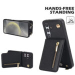 Solidenz Fashion Portemonnee hoesje met koord Samsung Galaxy S24 - Zwart - 4