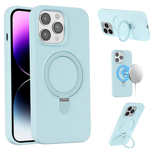 Magnetisch siliconen hoesje iPhone 14 Pro - Blauw