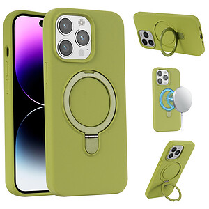 Magnetisch siliconen hoesje iPhone 14 Pro - Groen