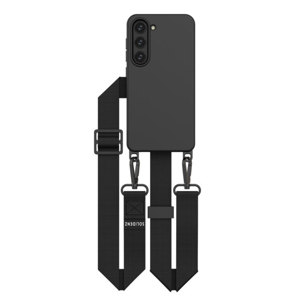 Solidenz Collection Samsung S23 hoesje met afneembare koord - Zwart