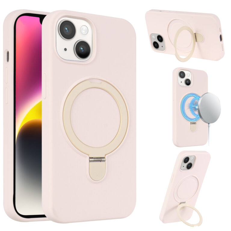 Magnetisch siliconen hoesje iPhone 14 - Roze