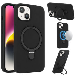 Magnetisch siliconen hoesje iPhone 14 Plus - Zwart