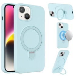 Magnetisch siliconen hoesje iPhone 14 - Blauw