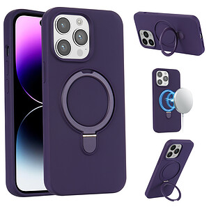 Magnetisch siliconen hoesje iPhone 13 Pro Max - Paars