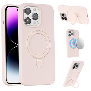 Magnetisch siliconen hoesje iPhone 14 Pro - Roze