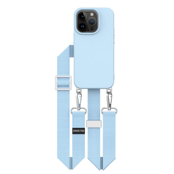 Solidenz Collection iPhone 14 Pro Max hoesje met afneembare koord - Blauw