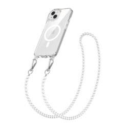 Solidenz Collection iPhone 14 / 13 hoesje met afneembare koord - White Pearls