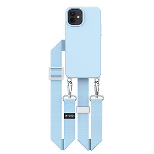 Solidenz Collection iPhone 12 / 12 Pro hoesje met afneembare koord - Blauw