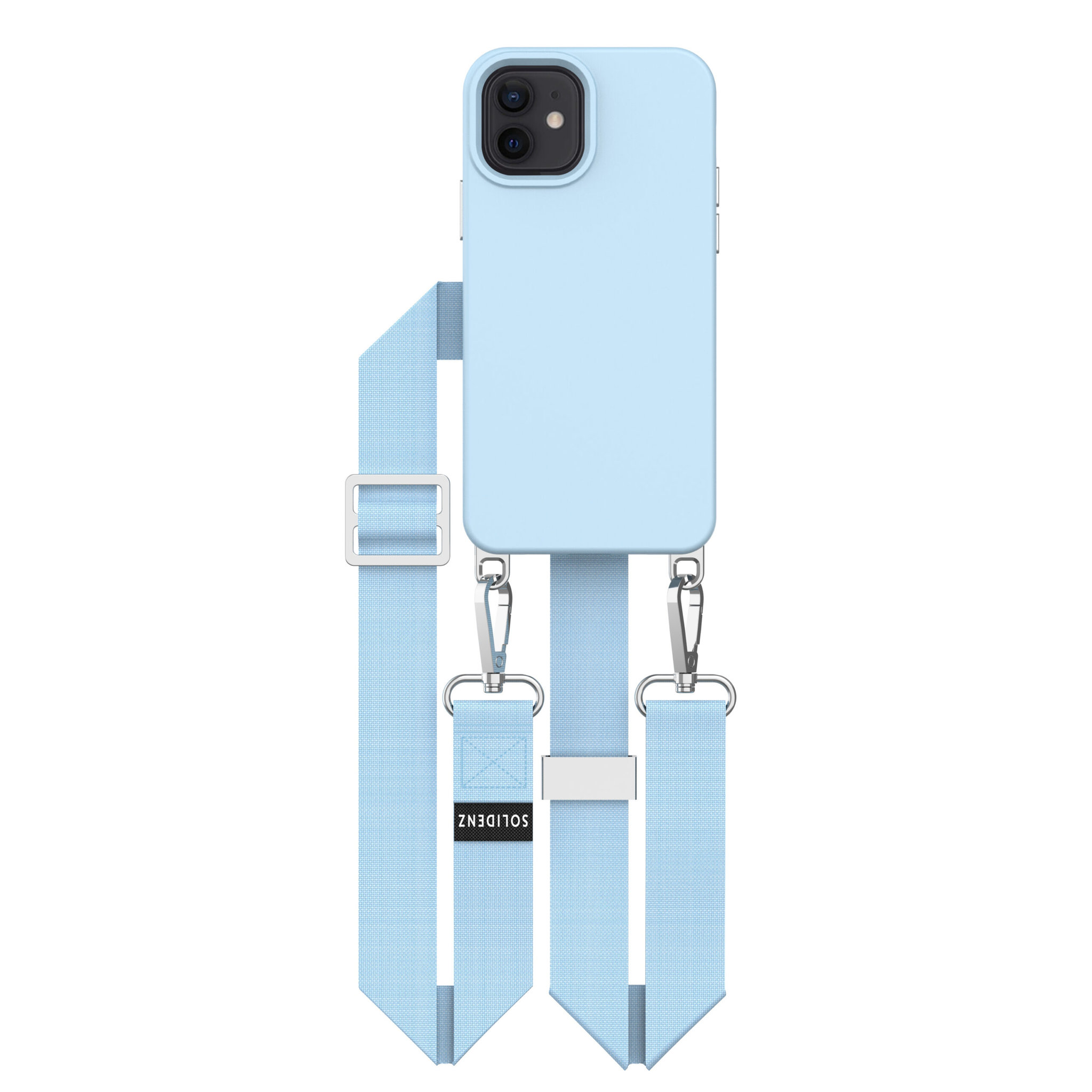 variatie Solidenz Collection iPhone 12 / 12 Pro hoesje met afneembare koord – Blauw