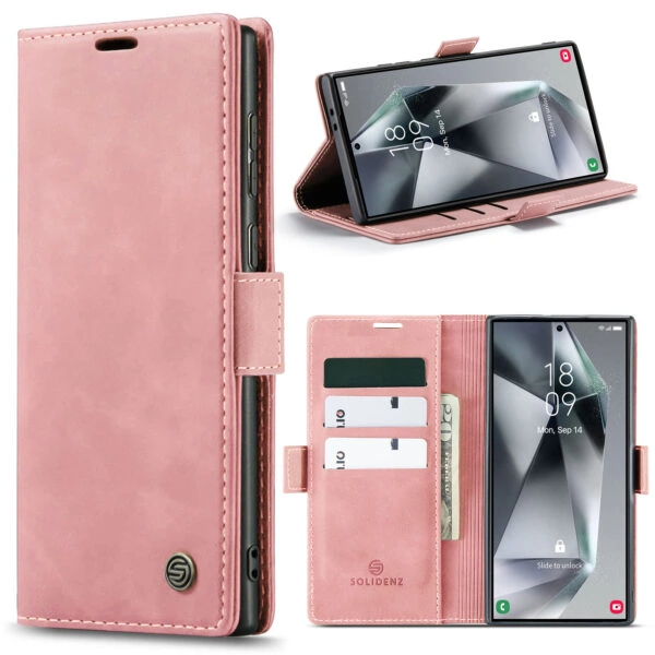 Solidenz Urban Book Samsung Galaxy S25 Ultra hoesje - Roze